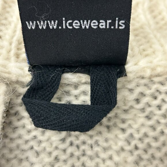 Icewear Iceland XS zip up Cardigan Sweater Icelandic Wool White Comfort Warm - Picture 10 of 16